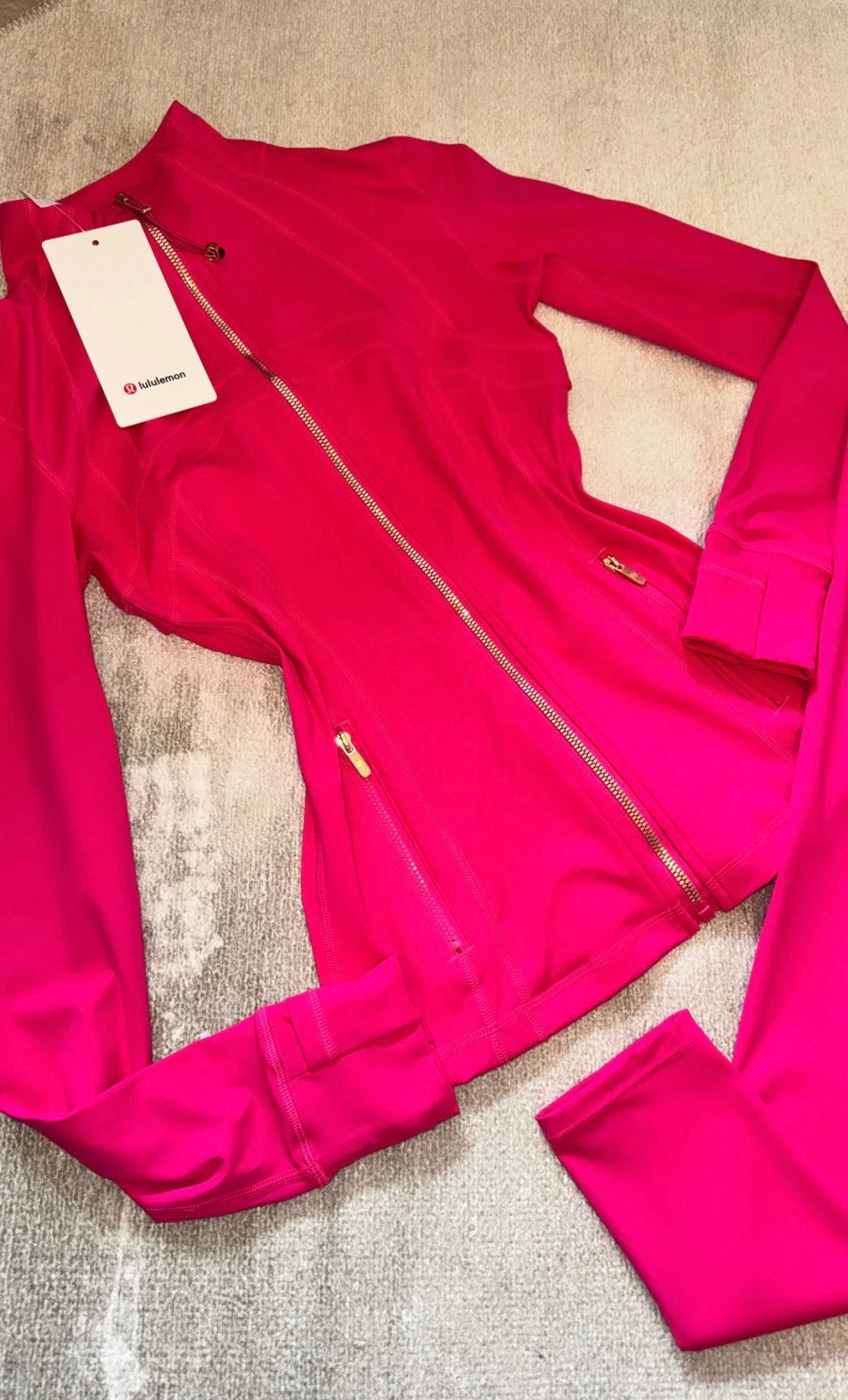 Hot pink w/ gold zipper set